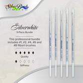 Silverwhite® 5pc Filbert Brush Set | Short Handle | SW-1586S
